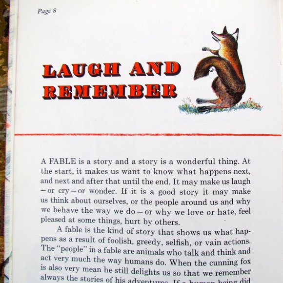 AESOP'S FABLES 1954 VINTAGE EXCELLENT HARDCOVER w TONY PALAZZO ART, DOUBLDAY - Picture 10 of 15